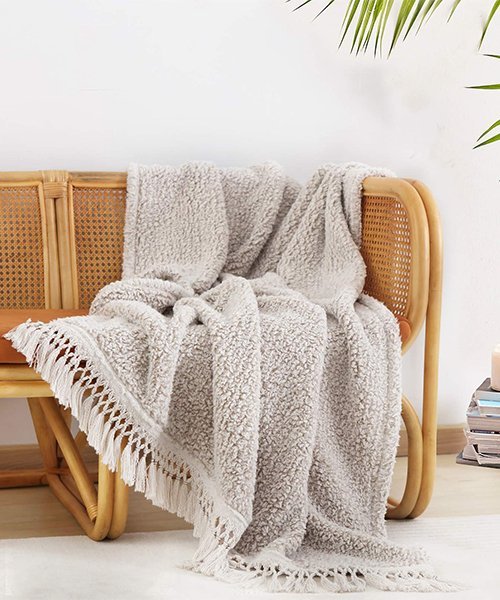 A cozy throw blanket to match the new palette